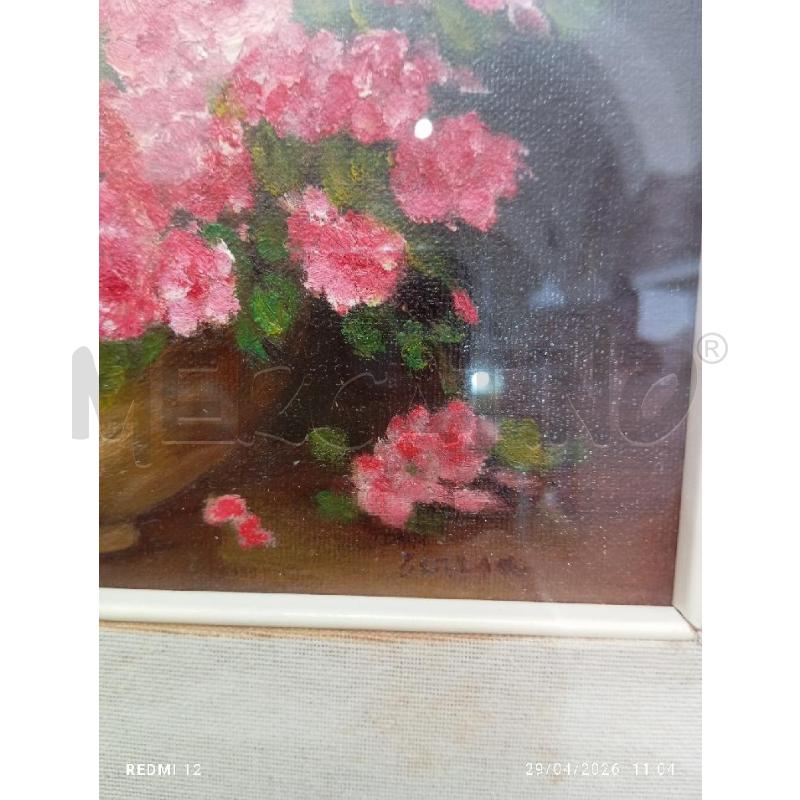 QUADRO OLIO SU TELA FIORI | Mercatino dell'Usato Catania stazione centrale 2