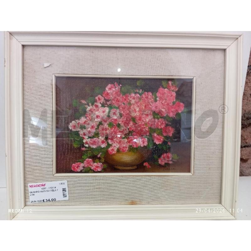 QUADRO OLIO SU TELA FIORI | Mercatino dell'Usato Catania stazione centrale 4