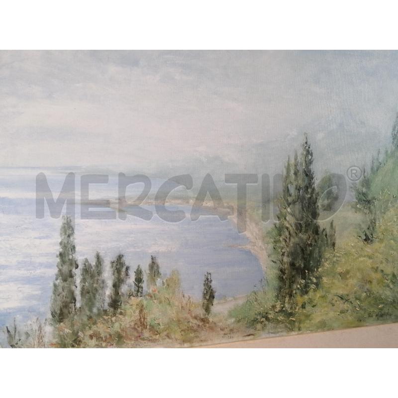 QUADRO OLIO SU TELA TAORMINA MAZZAGLIA | Mercatino dell'Usato Catania stazione centrale 2