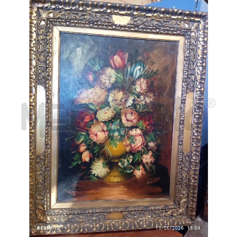 QUADRO OLIO SU TELA VASO DOSI | Mercatino dell'Usato Catania stazione centrale 1