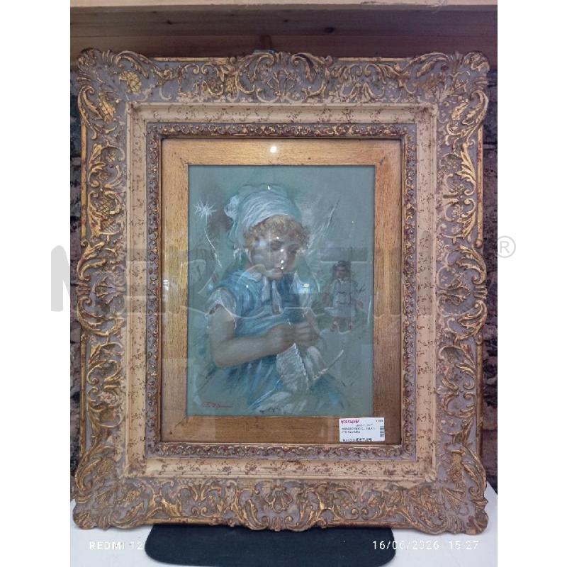 QUADRO OLIO SU TELA VITTI BAMBINA | Mercatino dell'Usato Catania stazione centrale 1