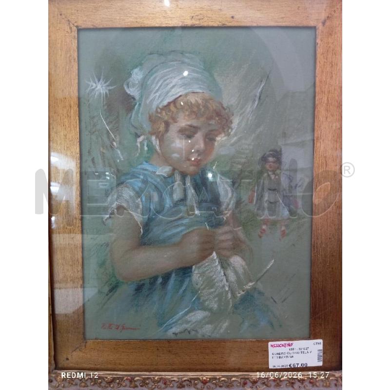 QUADRO OLIO SU TELA VITTI BAMBINA | Mercatino dell'Usato Catania stazione centrale 2
