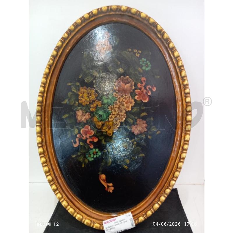 QUADRO OVALE PITTURA SU LEGNO | Mercatino dell'Usato Catania stazione centrale 1