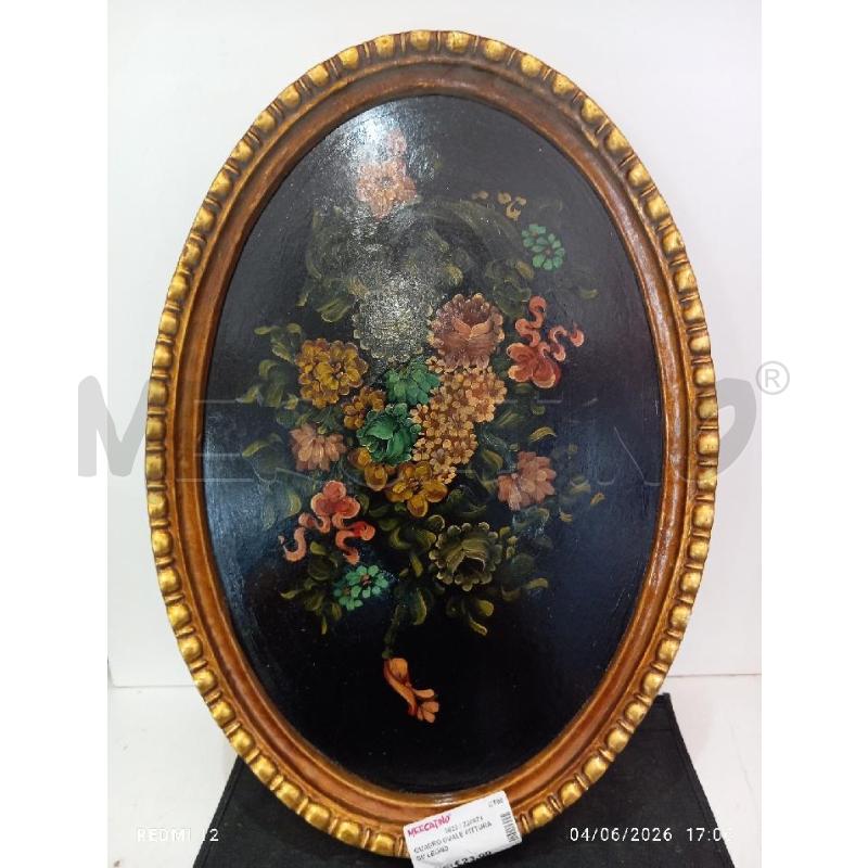 QUADRO OVALE PITTURA SU LEGNO | Mercatino dell'Usato Catania stazione centrale 2