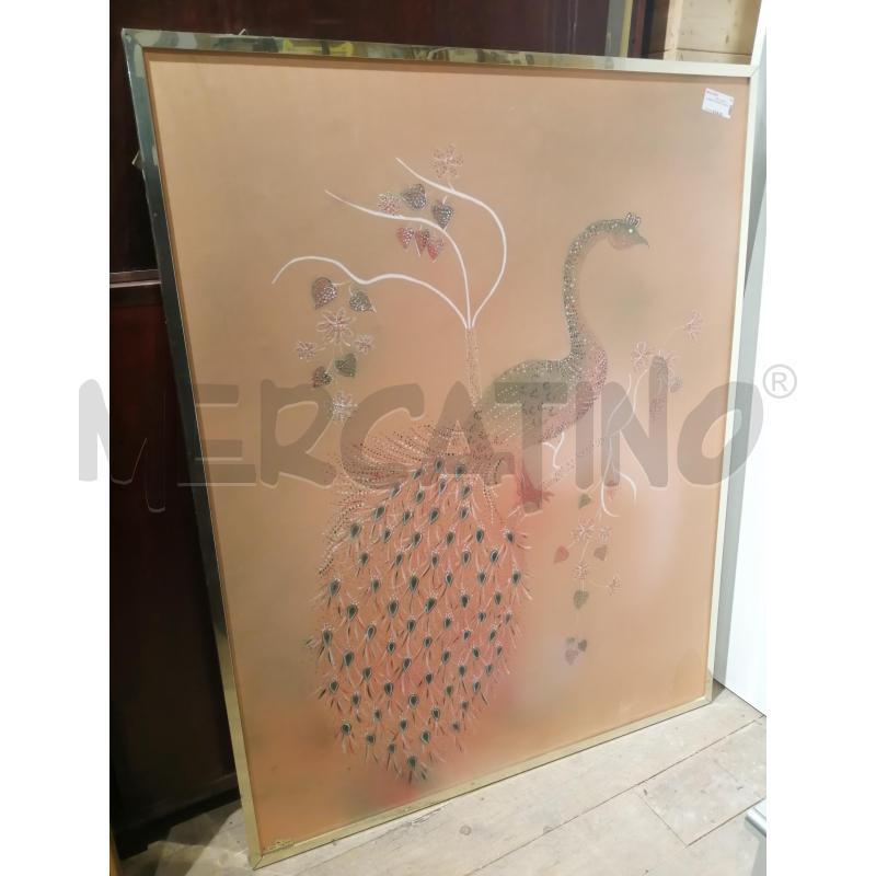 QUADRO PAVONE SU SETA | Mercatino dell'Usato Catania stazione centrale 1