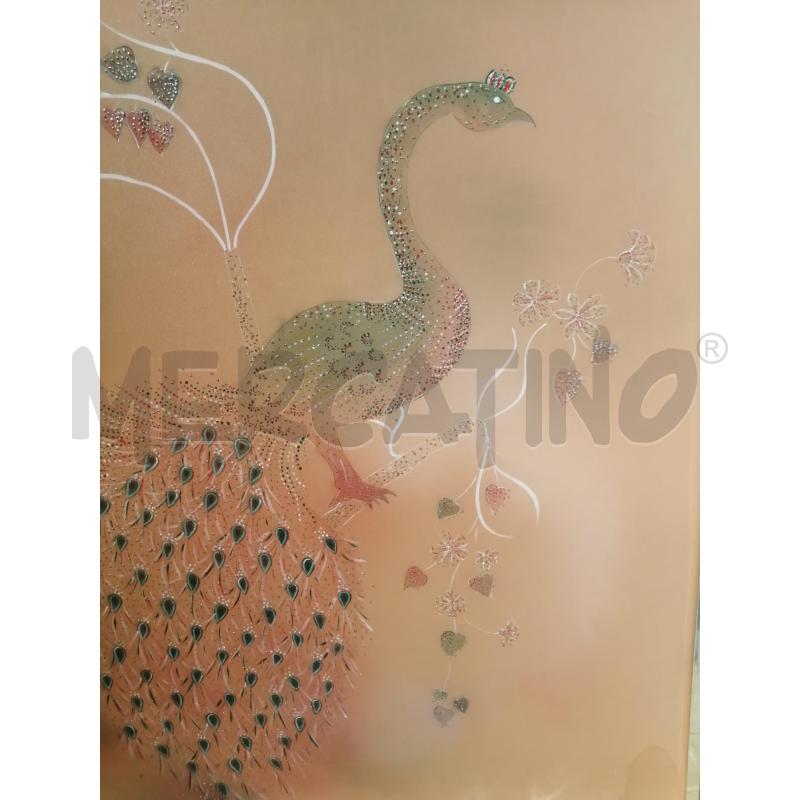 QUADRO PAVONE SU SETA | Mercatino dell'Usato Catania stazione centrale 5