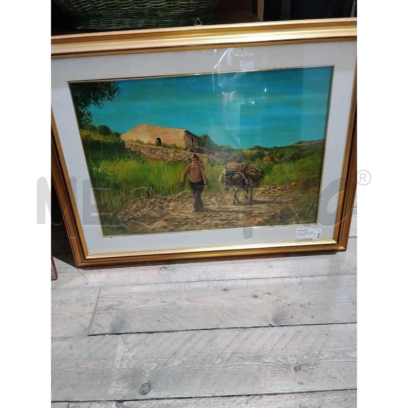 QUADRO PITTURA SU LEGNO PAVONE | Mercatino dell'Usato Catania stazione centrale 1