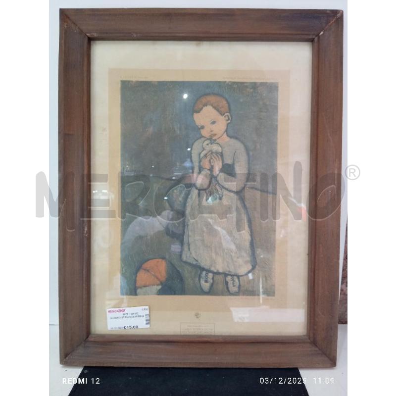 QUADRO STAMPA BAMBINA | Mercatino dell'Usato Catania stazione centrale 1