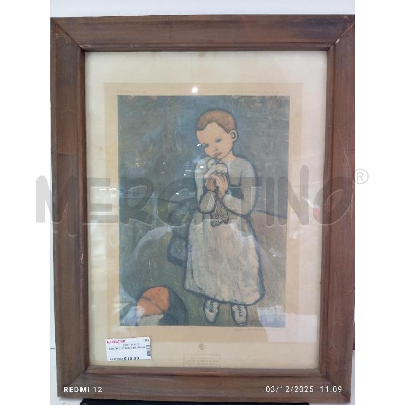 QUADRO STAMPA BAMBINA | Mercatino dell'Usato Catania stazione centrale 2