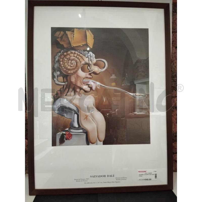 QUADRO STAMPA SALVADOR DALI | Mercatino dell'Usato Catania stazione centrale 1