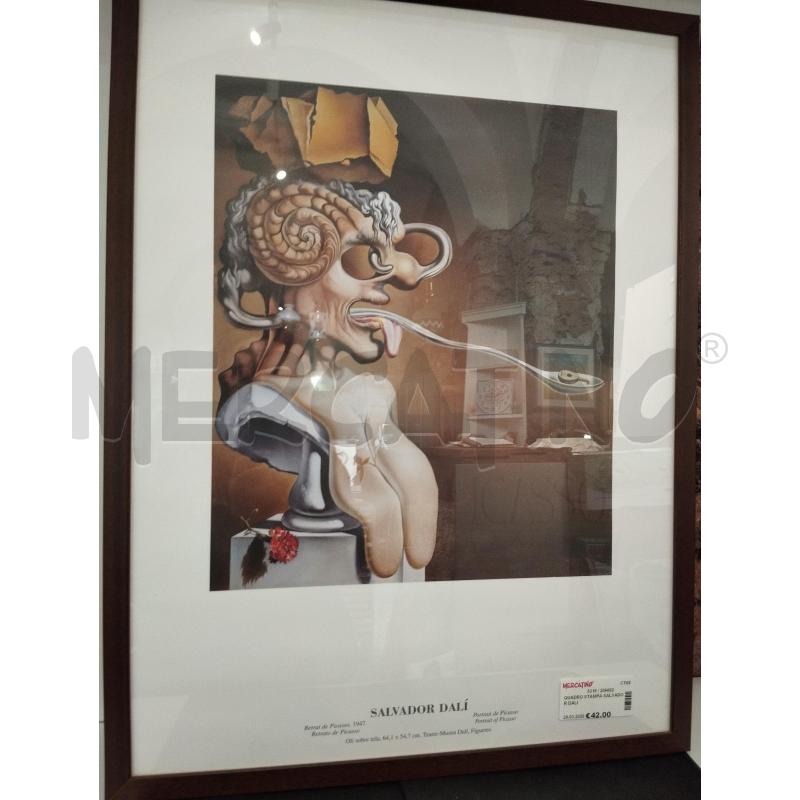 QUADRO STAMPA SALVADOR DALI | Mercatino dell'Usato Catania stazione centrale 3