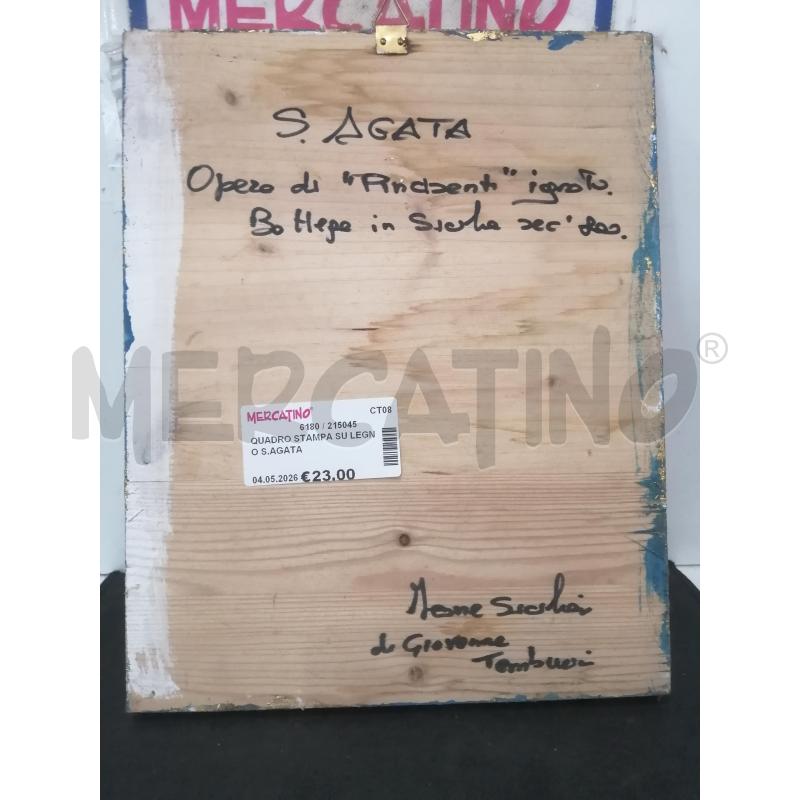 QUADRO STAMPA SU LEGNO S.AGATA | Mercatino dell'Usato Catania stazione centrale 4