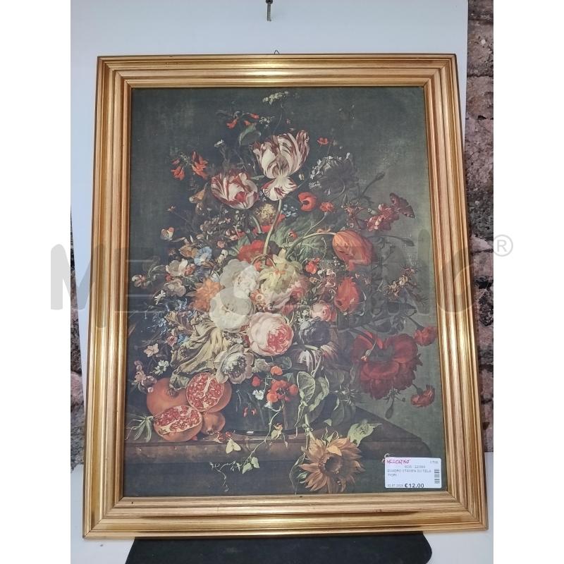 QUADRO STAMPA SU TELA FIORI | Mercatino dell'Usato Catania stazione centrale 2