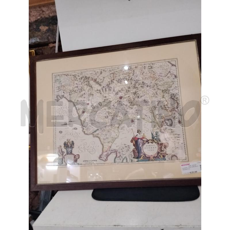 QUADRO  CON CARTINA GEOGRAFICA | Mercatino dell'Usato Catania stazione centrale 1