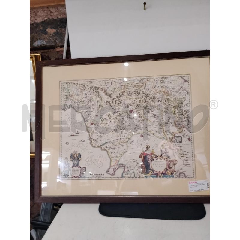 QUADRO  CON CARTINA GEOGRAFICA | Mercatino dell'Usato Catania stazione centrale 2