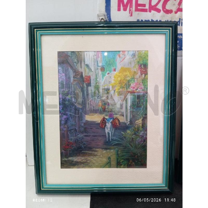 QUADRO  COPPIA VCON CORNICE VERDE | Mercatino dell'Usato Catania stazione centrale 2