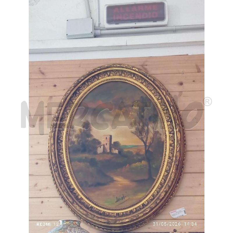 QUADRO  PITTURA OVALE PAESAGGIO LUDI | Mercatino dell'Usato Catania stazione centrale 1
