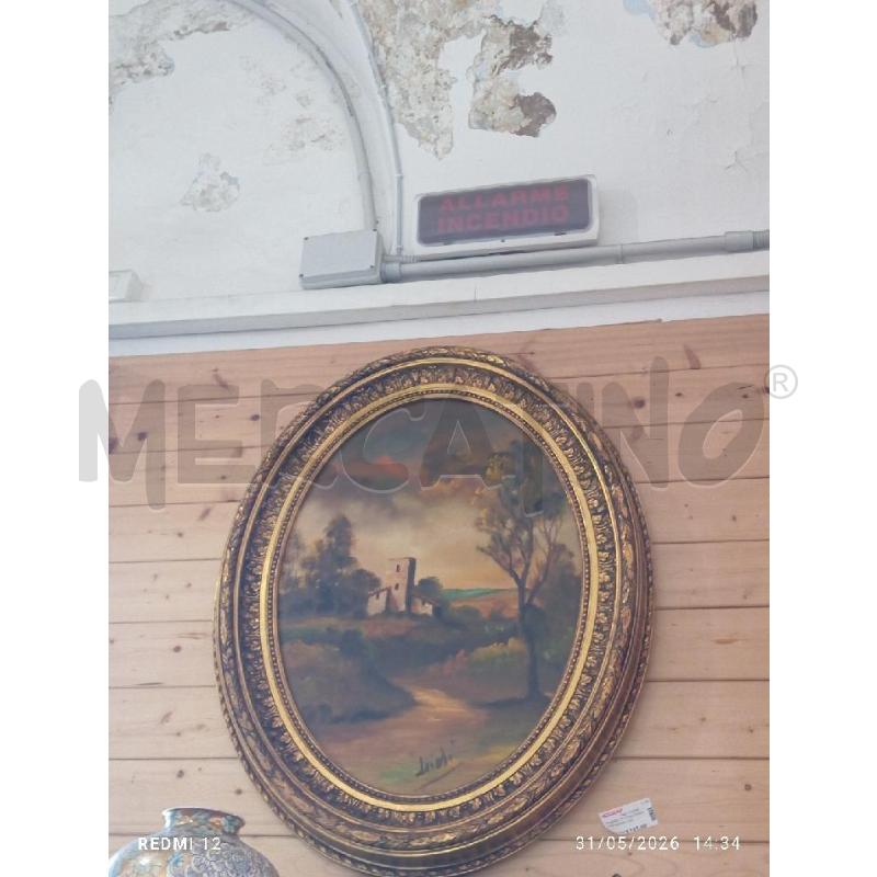 QUADRO  PITTURA OVALE PAESAGGIO LUDI | Mercatino dell'Usato Catania stazione centrale 2