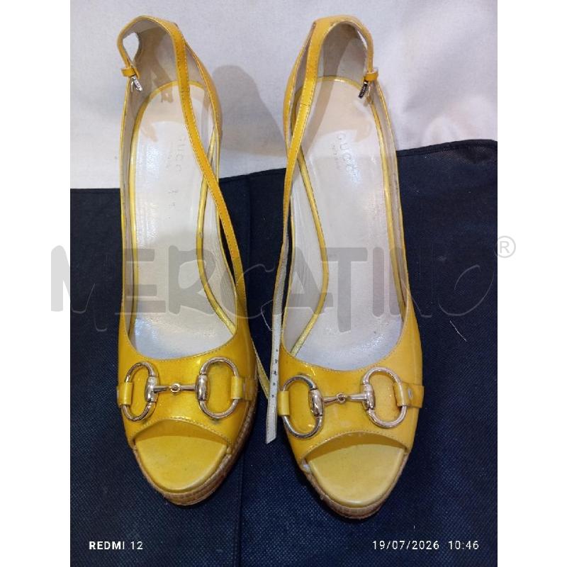 SCARPE DONNA GUCCI  GIALLE CON ZEPPA  | Mercatino dell'Usato Catania stazione centrale 1