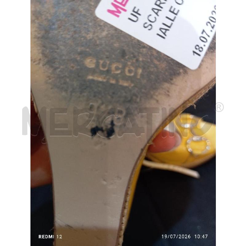 SCARPE DONNA GUCCI  GIALLE CON ZEPPA  | Mercatino dell'Usato Catania stazione centrale 5
