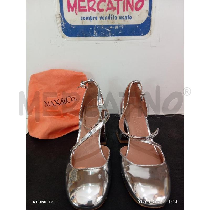 SCARPE DONNA MAX & CO ARGENTO  | Mercatino dell'Usato Catania stazione centrale 4