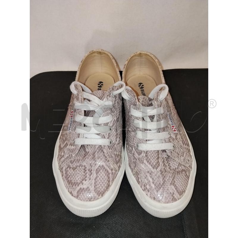 SCARPE DONNA SUPERGA  BEIGE  PITONATE  | Mercatino dell'Usato Catania stazione centrale 1