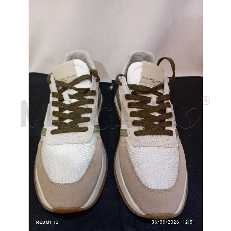 SCARPE UOMO PHILIPPE MODEL  BIANCA PANNA E BEIGE  | Mercatino dell'Usato Catania stazione centrale 1