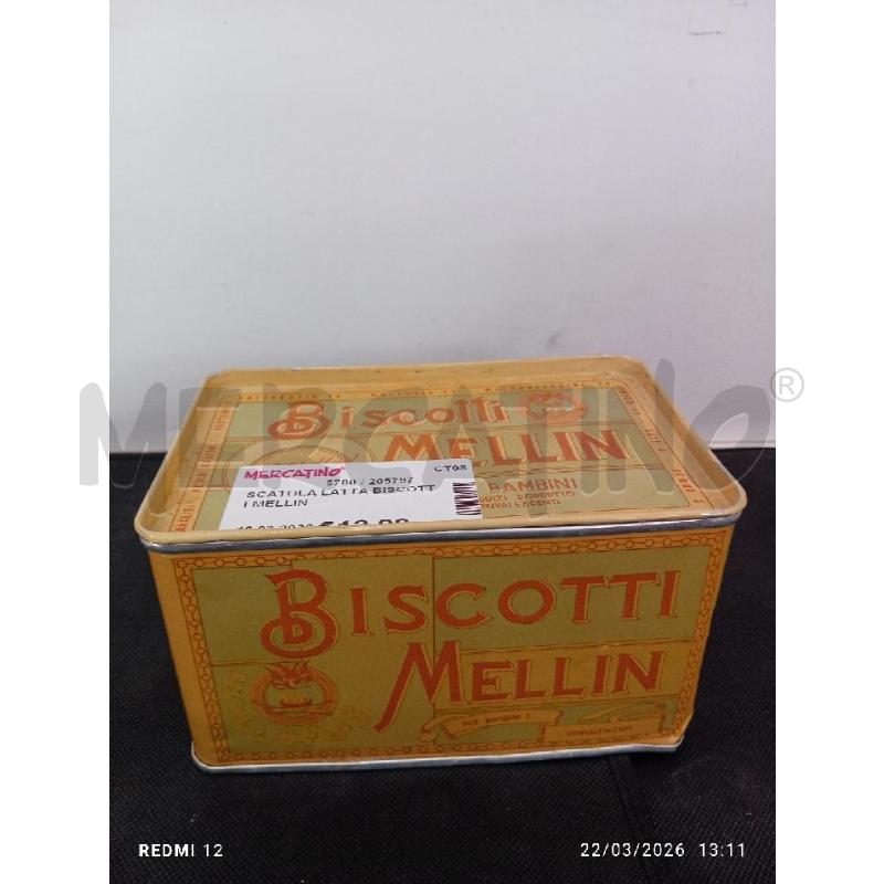 SCATOLA LATTA BISCOTTI MELLIN | Mercatino dell'Usato Catania stazione centrale 1