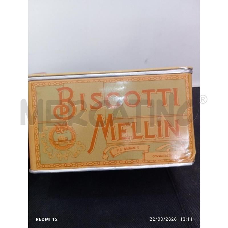 SCATOLA LATTA BISCOTTI MELLIN | Mercatino dell'Usato Catania stazione centrale 4