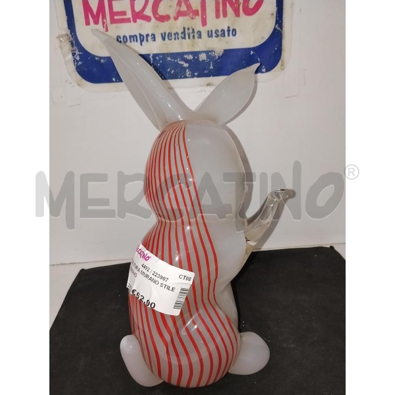SCULTURA MURANO STILE CONIGLIO | Mercatino dell'Usato Catania stazione centrale 4
