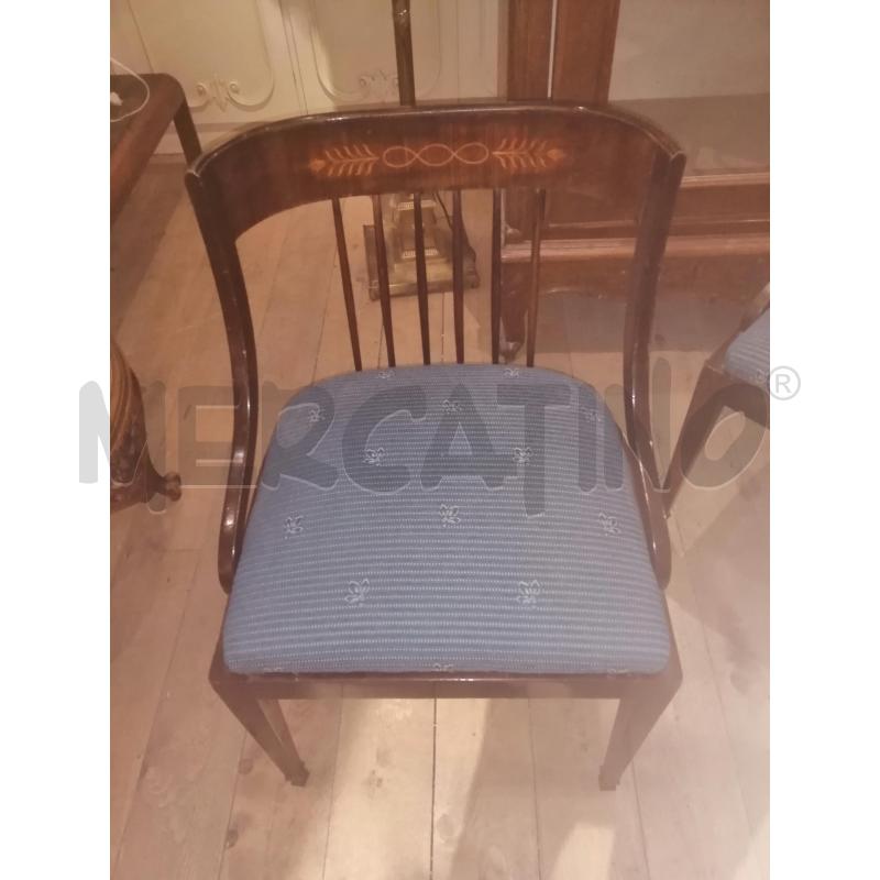 SEDIA COPPIA INTARSIATO E TESSUTO BLU | Mercatino dell'Usato Catania stazione centrale 2