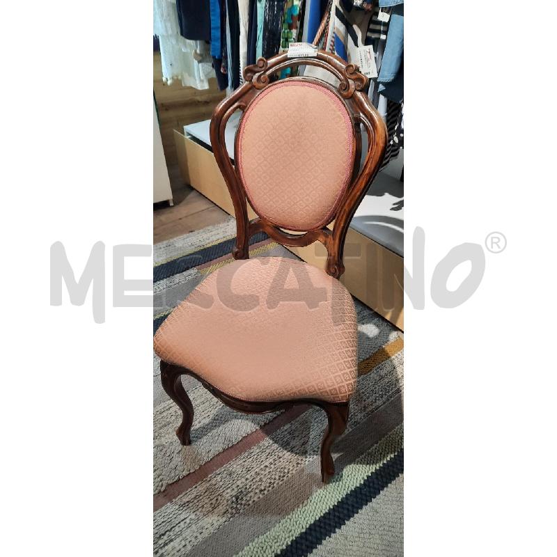 SEDIA  CON SEDUTA TESSUTO ROSA | Mercatino dell'Usato Catania stazione centrale 1