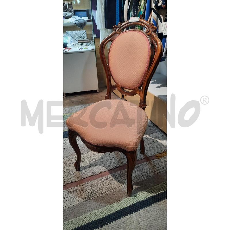 SEDIA  CON SEDUTA TESSUTO ROSA | Mercatino dell'Usato Catania stazione centrale 2