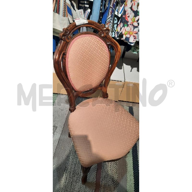 SEDIA  CON SEDUTA TESSUTO ROSA | Mercatino dell'Usato Catania stazione centrale 3