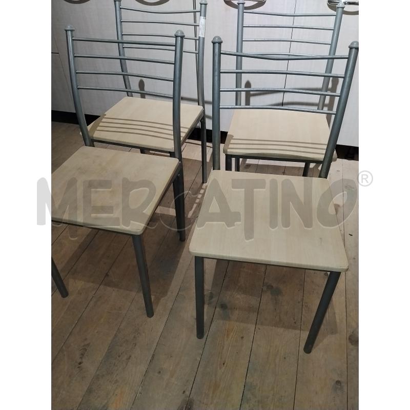SEDIE PZ. 4 SILVER E SEDUTA LEGNO CHIARO | Mercatino dell'Usato Catania stazione centrale 2