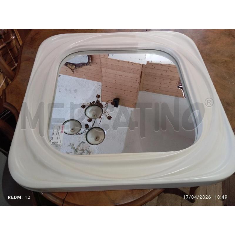 SPECCHIO  BIANCO ANNI 70 MIS.CM64X64 | Mercatino dell'Usato Catania stazione centrale 1