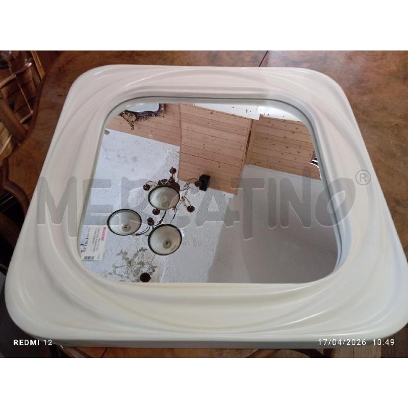 SPECCHIO  BIANCO ANNI 70 MIS.CM64X64 | Mercatino dell'Usato Catania stazione centrale 3