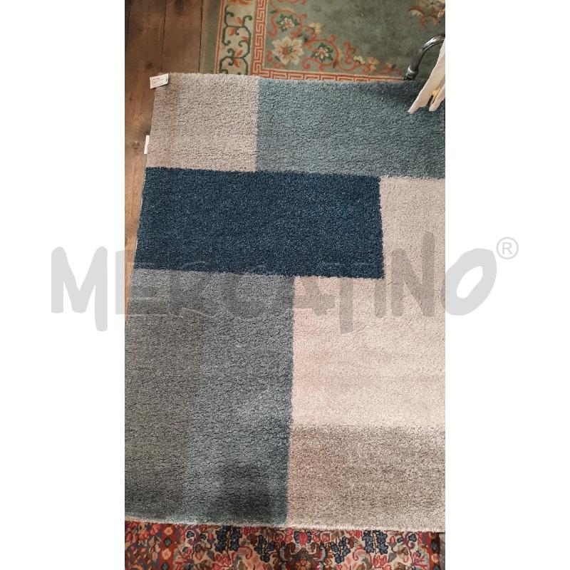 TAPPETO GRIGIO BLU A QUADRI | Mercatino dell'Usato Catania stazione centrale 1