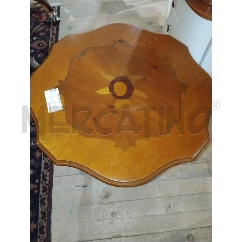 TAVOLINO BASSO ROTONDO INTARSIATO  | Mercatino dell'Usato Catania stazione centrale 2