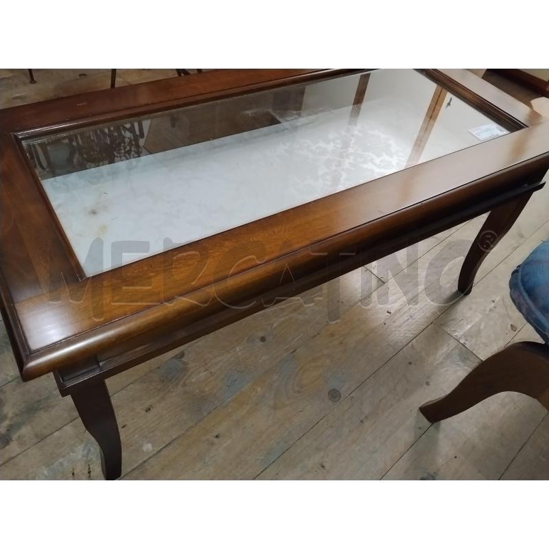 TAVOLINO LEGNO CON VETRO  | Mercatino dell'Usato Catania stazione centrale 1