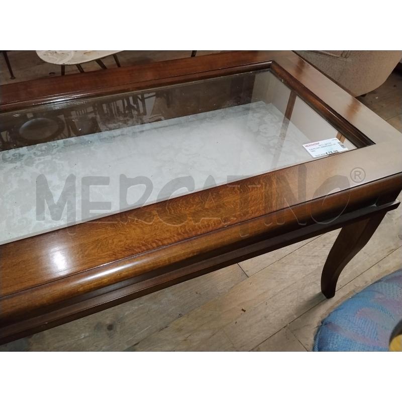TAVOLINO LEGNO CON VETRO  | Mercatino dell'Usato Catania stazione centrale 2