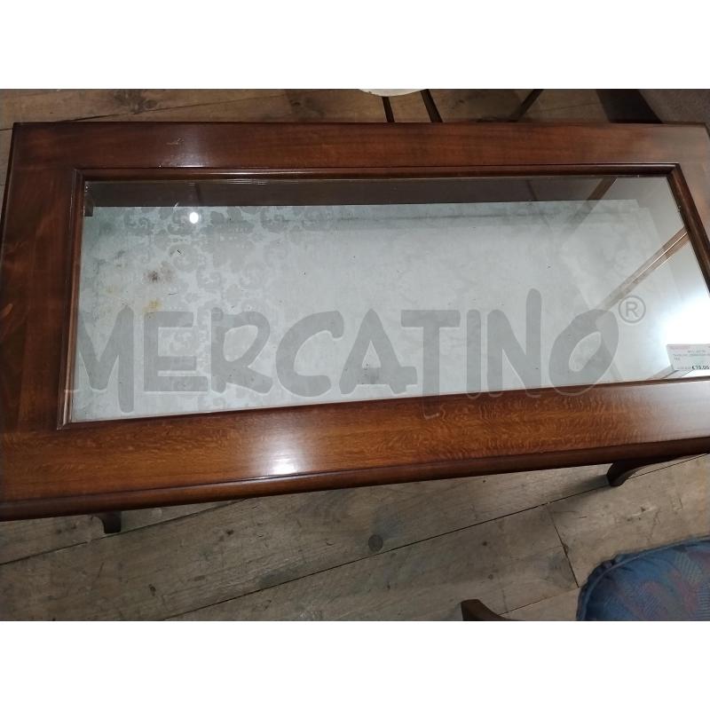 TAVOLINO LEGNO CON VETRO  | Mercatino dell'Usato Catania stazione centrale 4