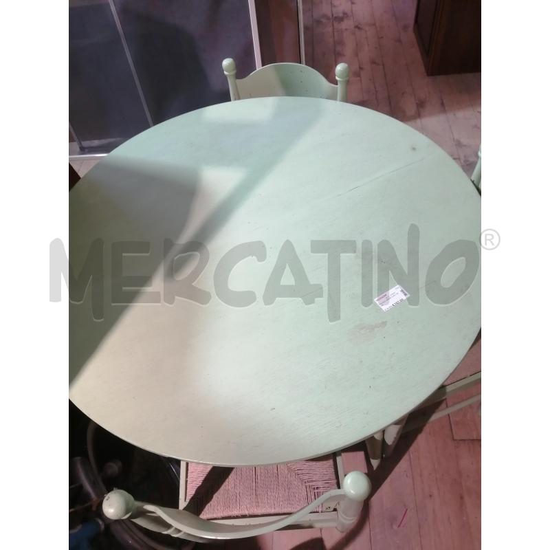 TAVOLO VERDE CON 3 SEDIE  | Mercatino dell'Usato Catania stazione centrale 3