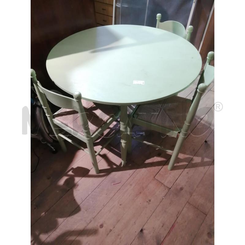 TAVOLO VERDE CON 3 SEDIE  | Mercatino dell'Usato Catania stazione centrale 5