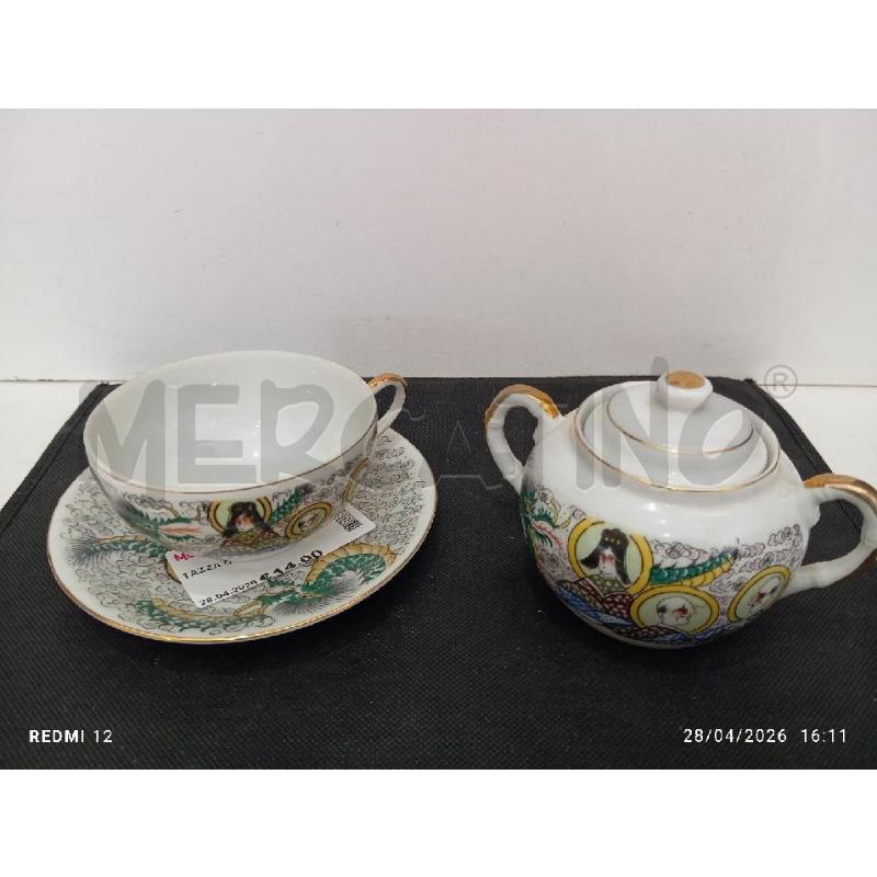 TAZZA CON ZUCCHERIERA | Mercatino dell'Usato Catania stazione centrale 2