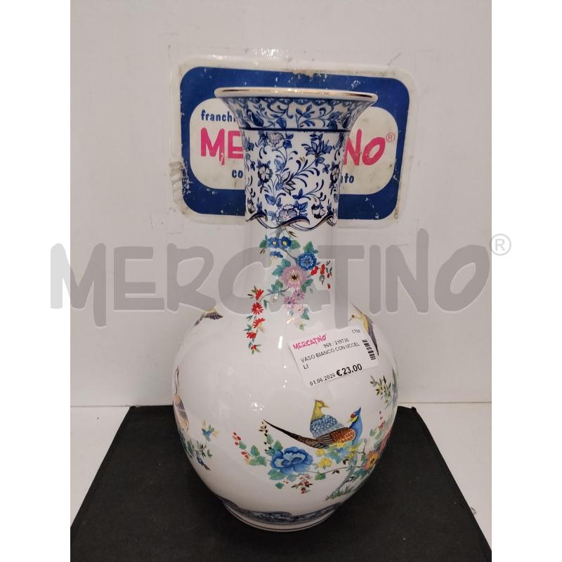 VASO BIANCO CON UCCELLI | Mercatino dell'Usato Catania stazione centrale 2