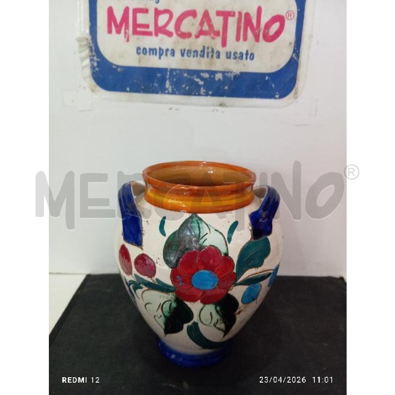 VASO CERAMICA CON FIORI  | Mercatino dell'Usato Catania stazione centrale 1