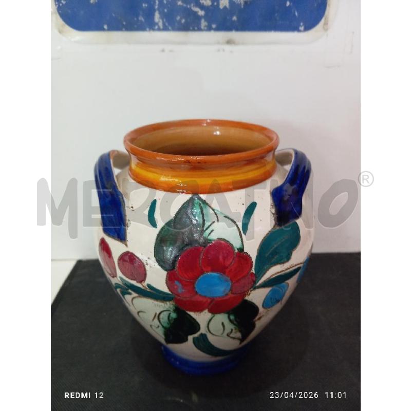 VASO CERAMICA CON FIORI  | Mercatino dell'Usato Catania stazione centrale 2