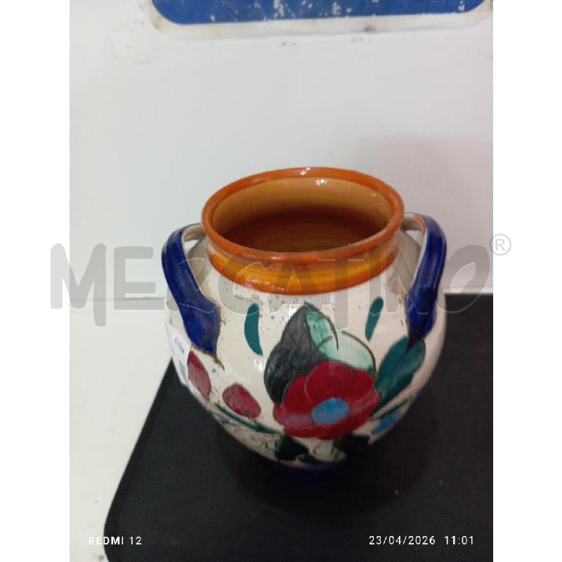 VASO CERAMICA CON FIORI  | Mercatino dell'Usato Catania stazione centrale 3