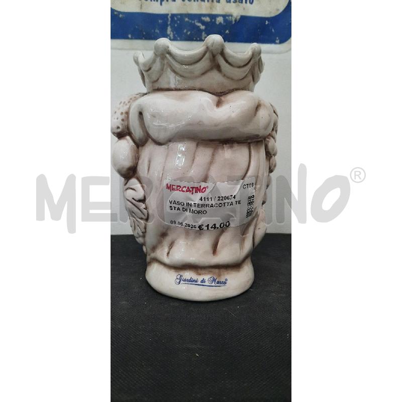 VASO IN TERRACOTTA TESTA DI MORO | Mercatino dell'Usato Catania stazione centrale 3